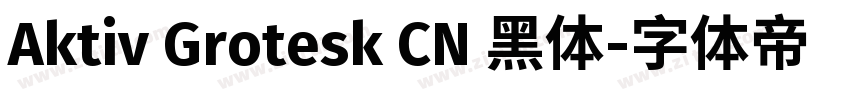 Aktiv Grotesk CN 黑体字体转换